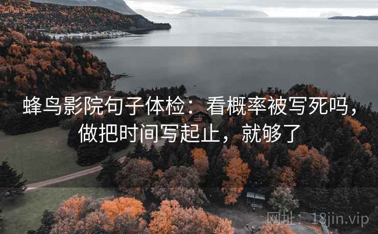 蜂鸟影院句子体检：看概率被写死吗，做把时间写起止，就够了